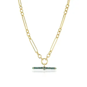 Lucy Delius Emerald T-Bar Pendant