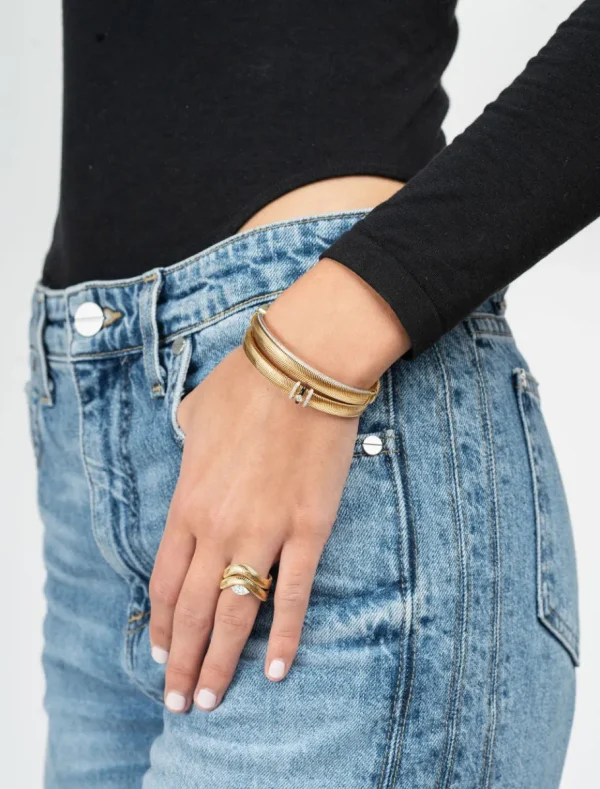 Nikos Koulis Feelings Bracelet with Diamond Border