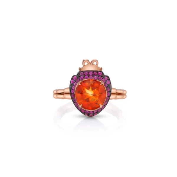 Daniela Villegas Fire Opal LadyBug Ring