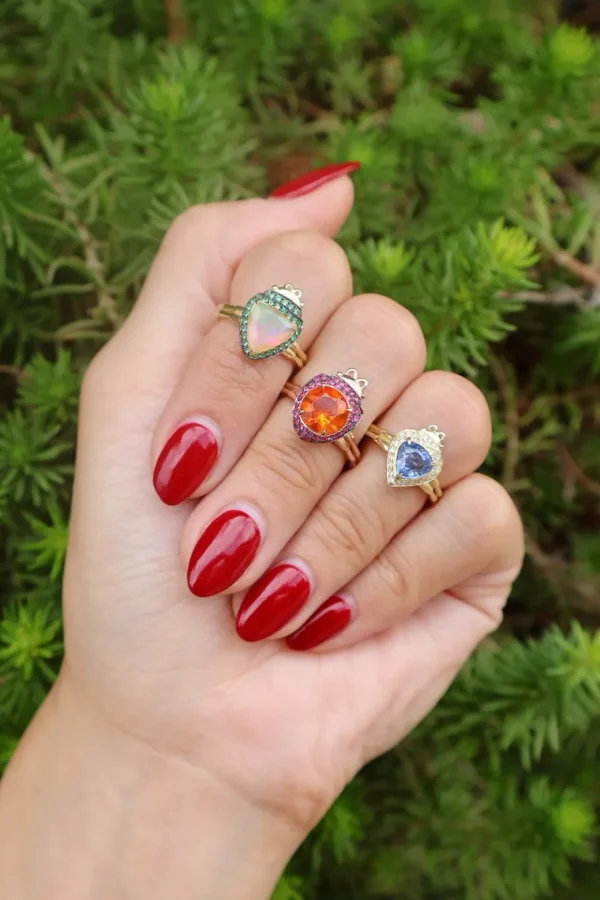 Daniela Villegas Fire Opal LadyBug Ring