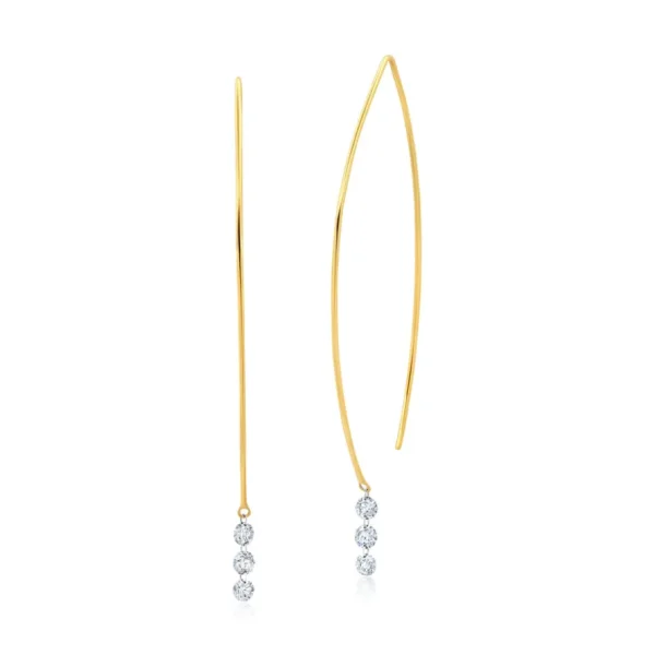 Graziela Floating Diamond Earrings