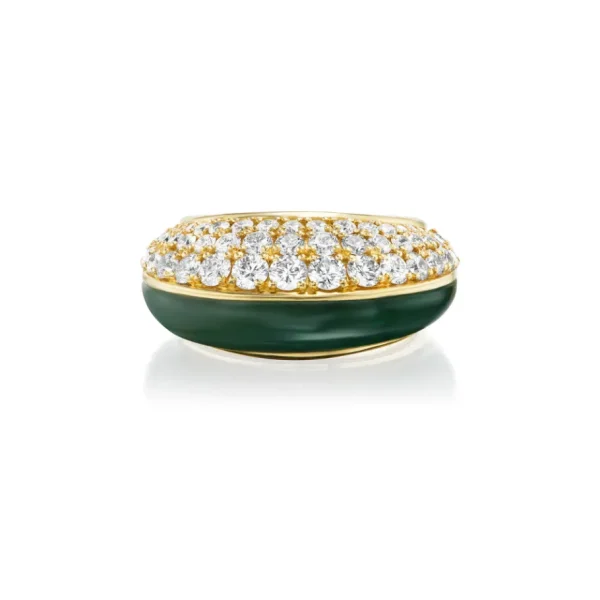 Fernando Jorge Fluid Diamond & Nephrite Jade Ring