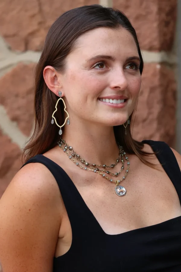 Sylva & Cie Fox with Butterflies Pendant