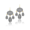 Sylva & Cie Grey Diamond Baby Dangle Earrings