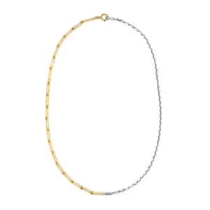 Yvonne Léon Half Paperclip and Half Rolo Necklace