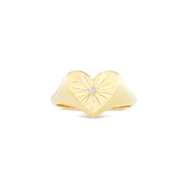 Marlo Laz Heart Pinky Ring