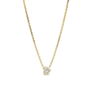 TinyGods Heart Shaped Diamond Solitaire Pendant
