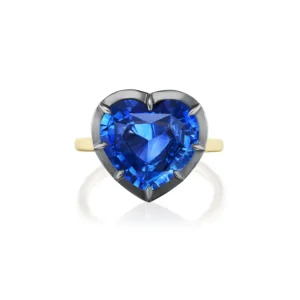 Tiny Gods Heart-Shaped Blue Sapphire Regency Ring