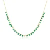 Tiny Gods Jardin Emerald & Diamond Bezel Set Necklace