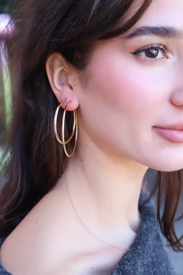 TinyGods 18K Large Continuous Hoop Earrings