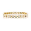 TinyGods 18KY Bezel Emerald Cut Diamond Tennis Bracelet