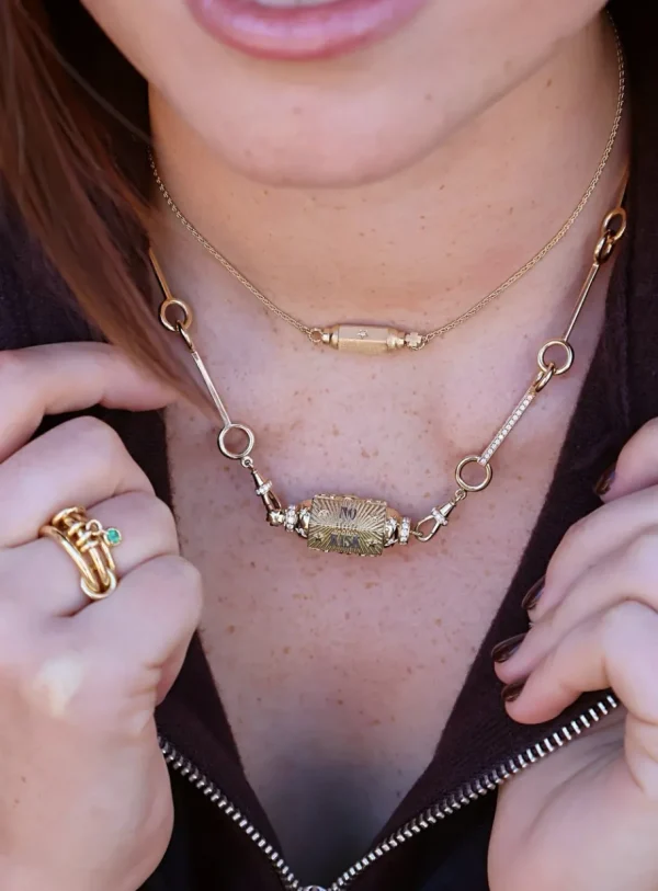 Marie Lichtenberg 18KY Diamond Stick Chain