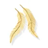 Cadar Large Feather Drop Earrings