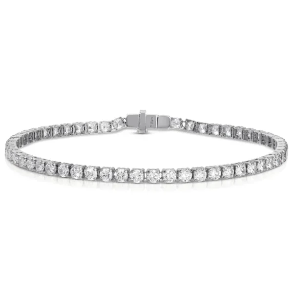 Tiny Gods Large White Gold & Diamond Invisible Tennis Bracelet