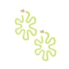 Bea Bongiasca Lime Green Flower Petal Hoops