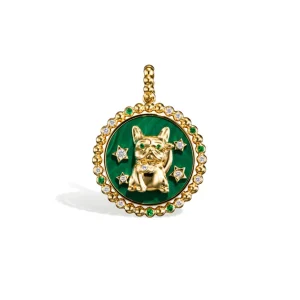 Boochier Malachite Lucky Pup Charm
