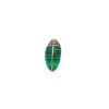 Bibi Van Der Velden Malachite Mini Scarab Stud