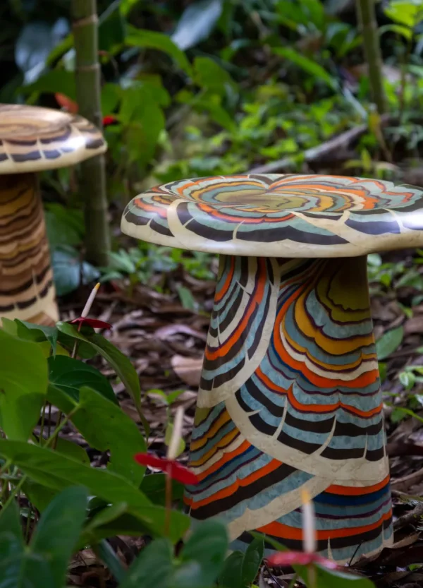 Silvia Furmanovich Marquetry Mushroom Stool