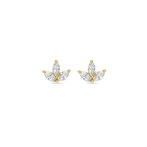 Tiny Gods Marquis Diamond Cluster Studs