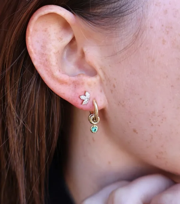 Tiny Gods Marquis Diamond Cluster Studs