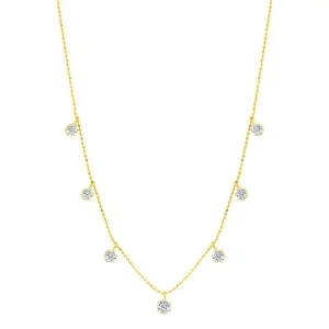 Graziela Medium Floating Diamond Necklace