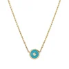 Retrouvai Mini Compass Pendant- Turquoise
