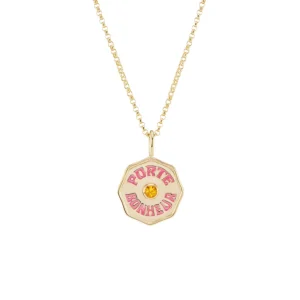 Marlo Laz Mini Porte Bonheur Charm w/ Citrine