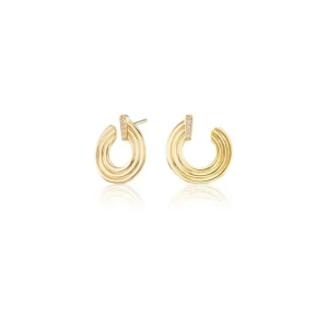 Sorellina Mini Record Crescent Earrings