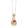 Silvia Furmanovich Miniature Rose Painting in a Bottle Necklace
