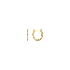 TinyGods 13mm Diamond Huggie Earrings