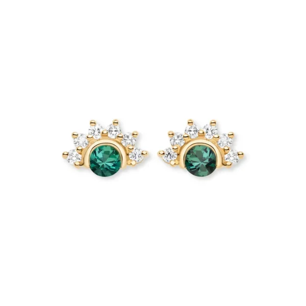 Nouvel Heritage Mystic Green Tourmaline Studs
