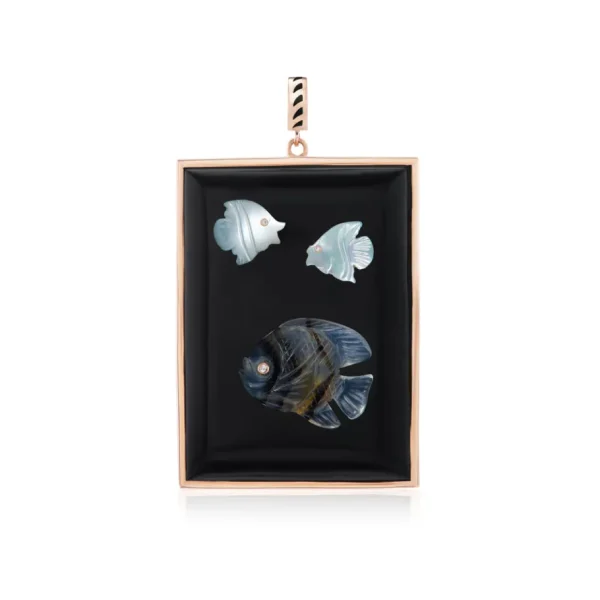 Dezso One-of-a-Kind Onyx Fish Tank Pendant