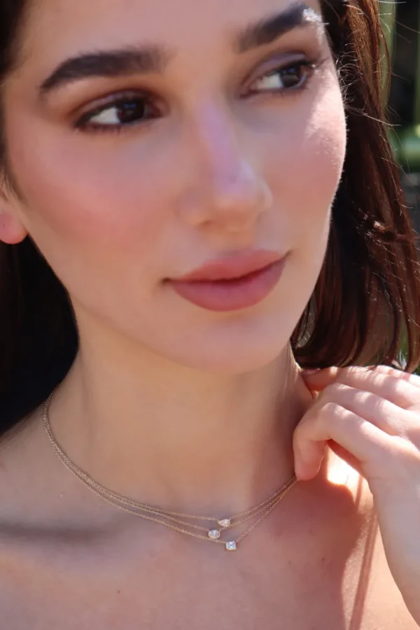 TinyGods Oval Diamond Solitaire Pendant