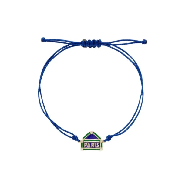 Yvonne Léon Paris Rive Blue Cord Bracelet