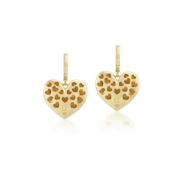 Lauren Rubinski Paulette Puff Heart Earrings with Stars