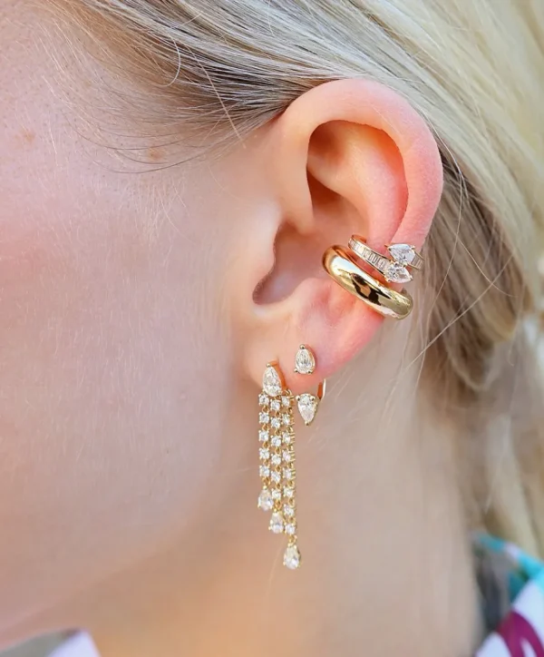 Anita Ko Pear Diamond Orbit Earring