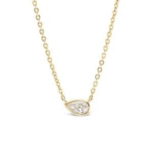TinyGods Pear Diamond Solitaire Pendant