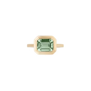 Goshwara Petite Prasiolite Emerald Cut Ring