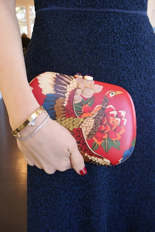 Silvia Furmanovich Pheasant Marquetry Clutch