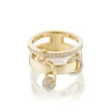 Rainbow K Piercing Double Ring