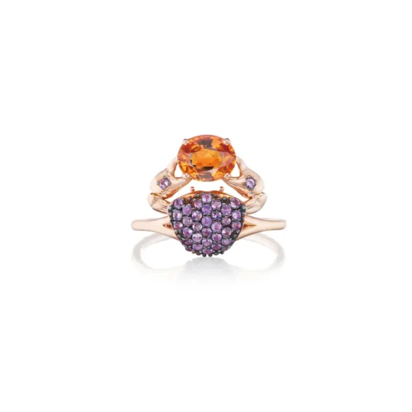 Daniela Villegas Pink & Orange Baby Crab Cosquilleo Ring