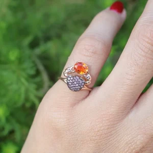 Daniela Villegas Pink & Orange Baby Crab Cosquilleo Ring