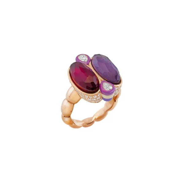 Francesca Villa Pink & Purple Duo Ring