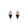 Sorellina Pink Topaz and Black Onyx Pietra Studs