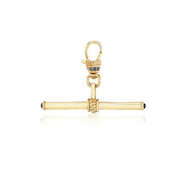 Lucy Delius Plain Gold T-Bar Pendant with Anchor