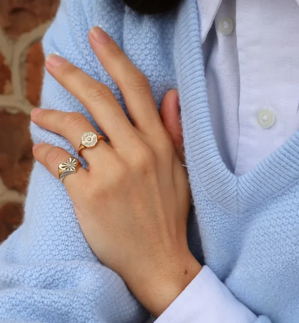 Marlo Laz Porte Bonheur Signet Ring