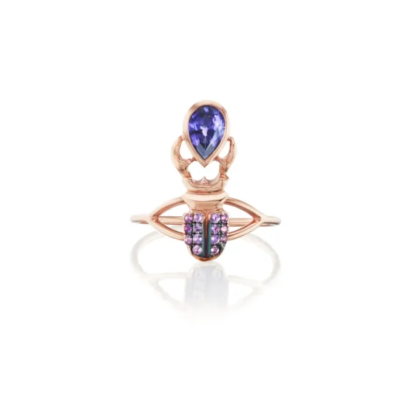Daniela Villegas Purple Sapphire Khepri Ring