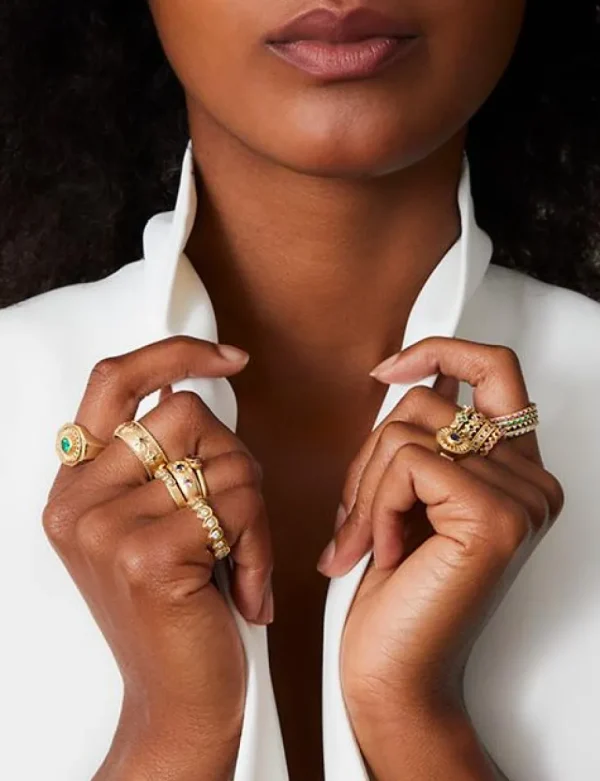 Orly Marcel Radiate Stacking Ring- Emerald