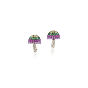Tiny Gods Rainbow Sapphire Mushroom Studs