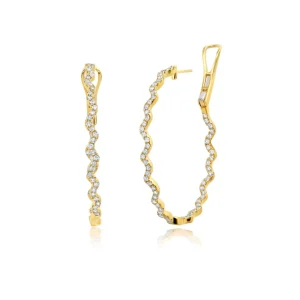 Graziela Rio Diamond Inside Outside Hoop Earrings